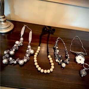 (4) various necklaces & “praying hands” locket/keychain LOT#2